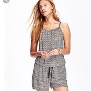 Old Navy patterned romper.